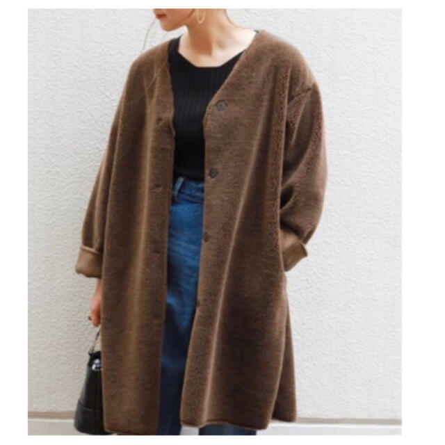 JOURNAL STANDARD relume ムートンコート 茶色 vネック b1hU00SXRx ...