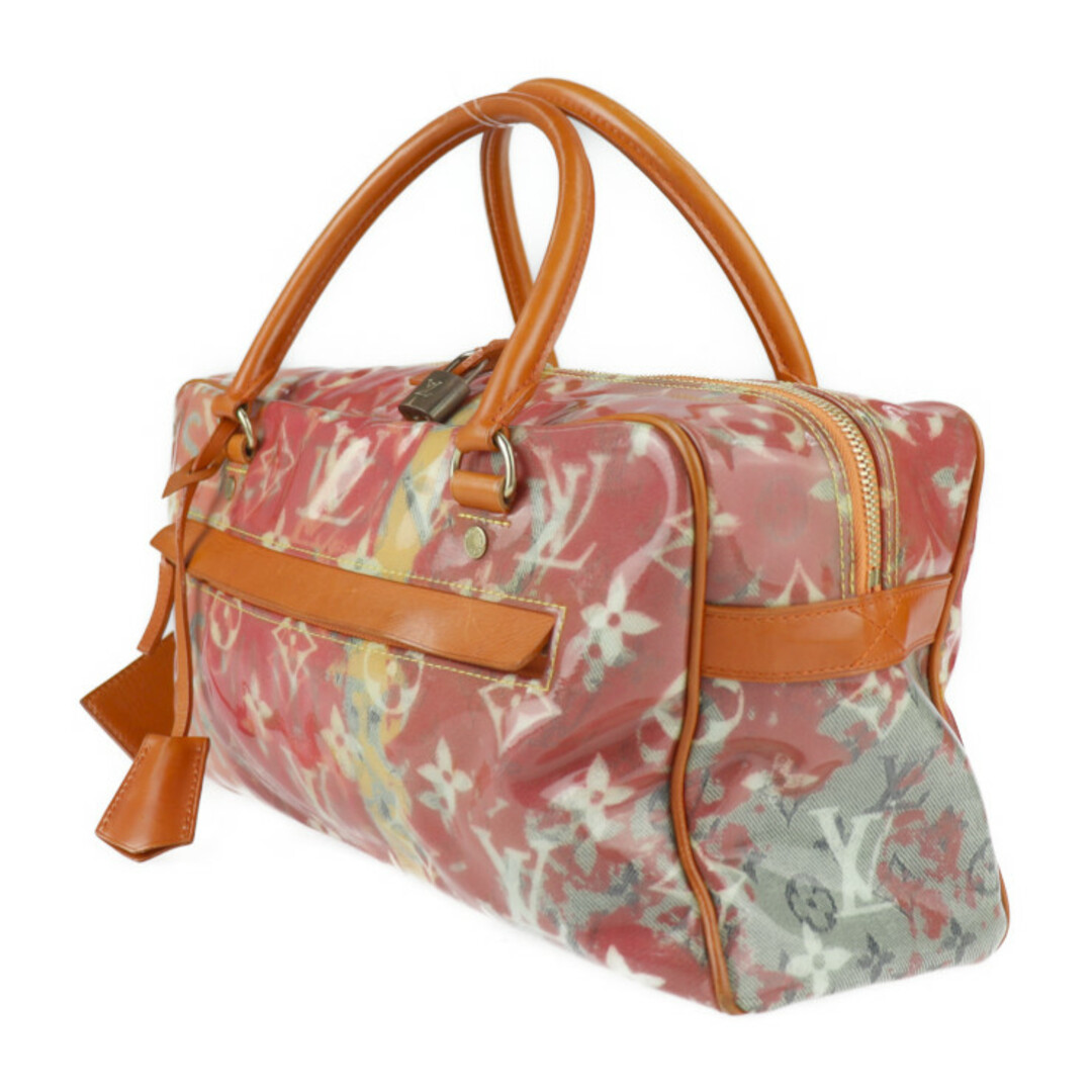 LOUIS VUITTON ルイ ヴィトン モノグラム パルプ ウィークエンダー PM ハンドバッグ M95734 コーティングキャンバス レザー ローズ マルチカラー ゴールド金具 マーク・ジェイコブス ボストンバッグ 【本物保証】