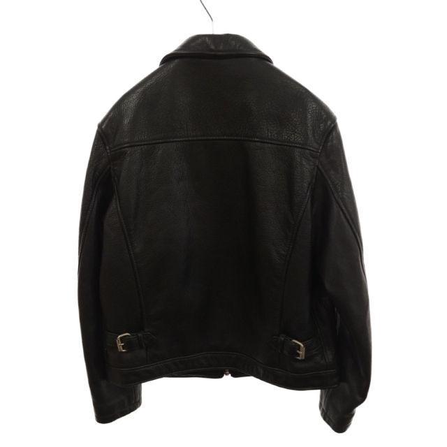 ブラック シングル レザージャケット Leather Jacket#