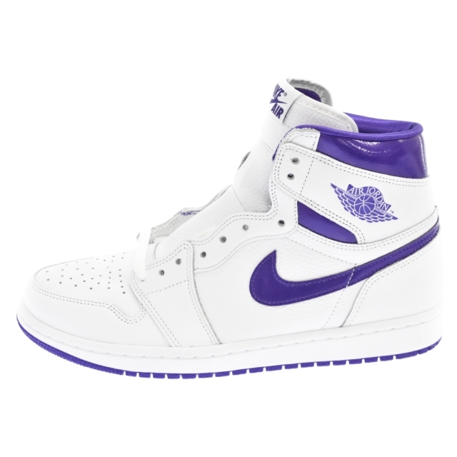 NIKE ナイキ WMNS AIR JORDAN 1 RETRO HIGH OG COURT PURPLE ウィメンズエアジョーダン1レトロハイコートパープルハイカットスニーカー CD0461 151 US9.5 ホワイト