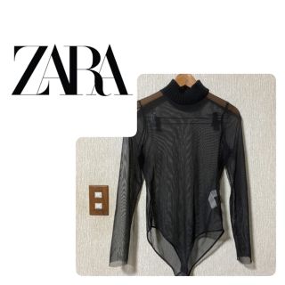 ザラ(ZARA)のZARA¨長袖シアーボディスーツ(カットソー(長袖/七分))