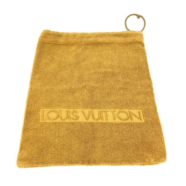 LOUIS VUITTON(ルイヴィトン)のルイヴィトン LOUIS VUITTON 小物 タオル生地 ロゴ 巾着 コットン ポーチ パイル ベージュ系 レディースのファッション小物(ポーチ)の商品写真