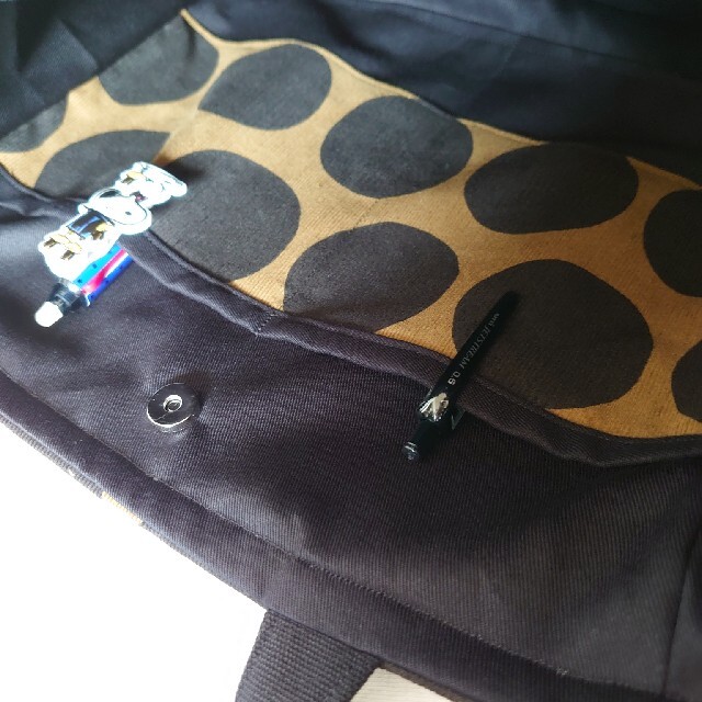 コーデュロイ×ドット　サイドポケット　肩掛けトートバッグ　ハンドメイド ハンドメイドのファッション小物(バッグ)の商品写真
