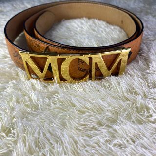 エムシーエム(MCM)のMCM ベルト　ヴィセトス柄　ブラウン　ロゴ金具　男女兼用(ベルト)