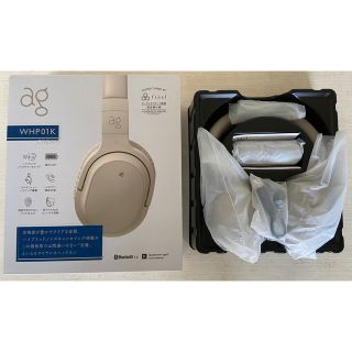 エージー(AG)の【付属品完備】ag WHK01P ワイヤレスノイズキャンセリングヘッドホン(ヘッドフォン/イヤフォン)