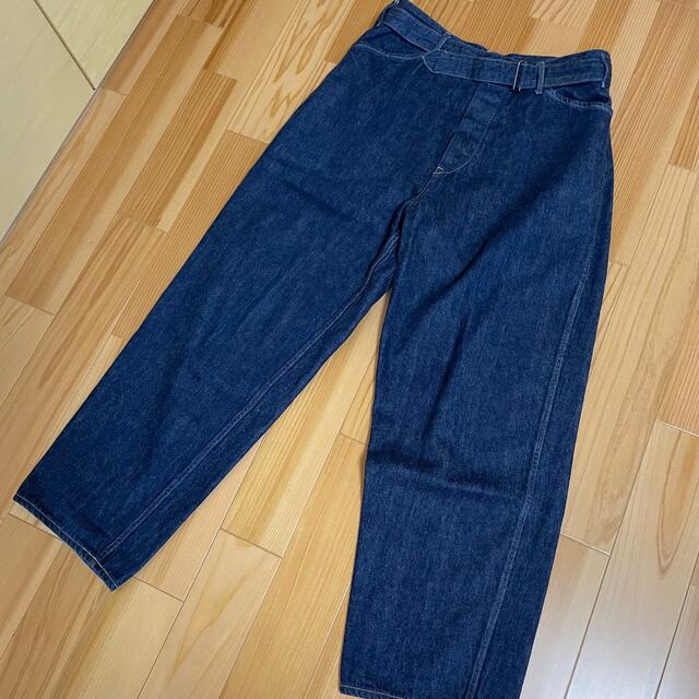 COMOLI 20SS デニムベルテッドパンツ NAVY 2