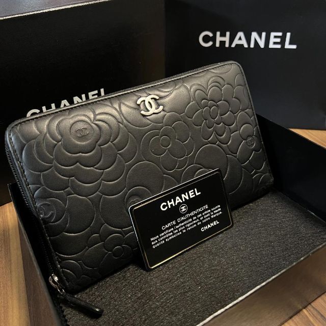 ☆極美品☆CHANEL シャネル 長財布 カメリア 大容量 大人の財布
