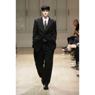 ヨウジヤマモト(Yohji Yamamoto)の【レア・名作】ヨウジヤマモトプールオム 09SS復刻 レザー切替 セットアップ(テーラードジャケット)