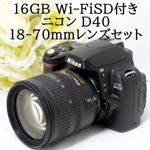 カメラ】 スマホ転送OK! Nikon ニコン D60 標準レンズセット #1243