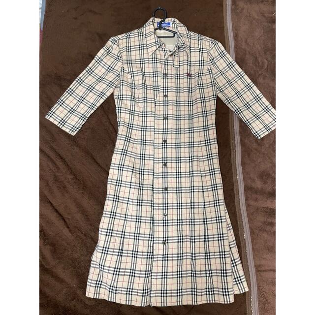 BURBERRYバーバリーブルーレーベルロングワンピース膝丈 五分袖 BURBERRYバーバリーブルーレーベルロングワンピース膝丈 五分袖