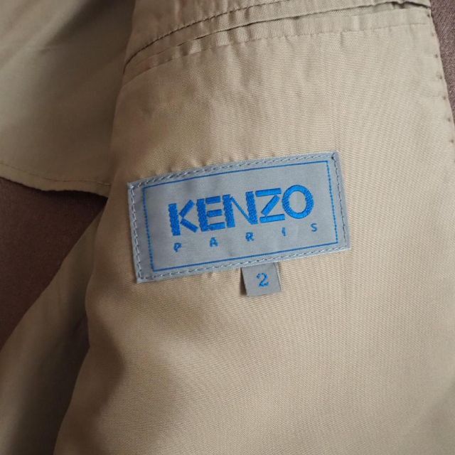 KENZO　リネン１００％　国内正規品　テーラードジャケット　ブラウン　美品 8