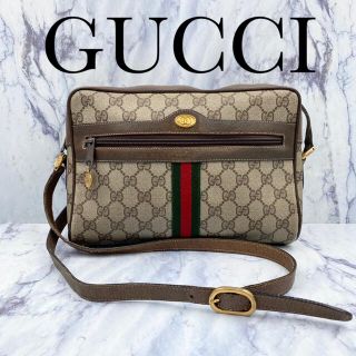 グッチ(Gucci)のめいりん様✨オールドグッチ★ショルダーバッグ　シェリーライン　ブラウン　レザー(ショルダーバッグ)