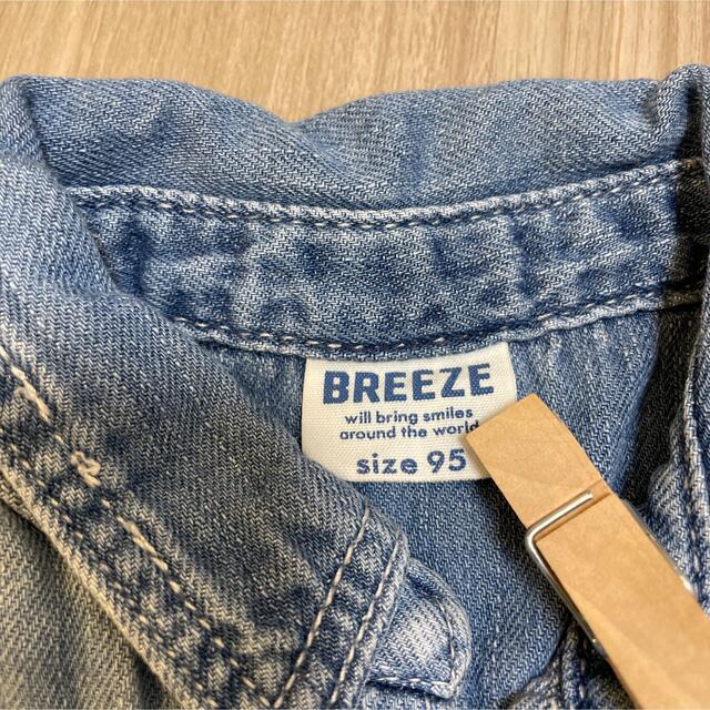 BREEZE(ブリーズ)のBREEZE デニムシャツワンピース/95 キッズ/ベビー/マタニティのキッズ服女の子用(90cm~)(ワンピース)の商品写真