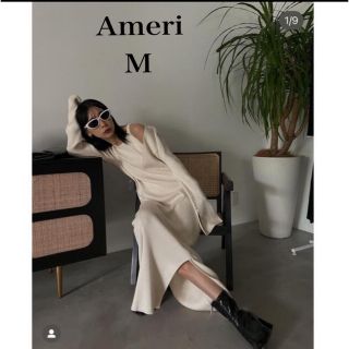 アメリヴィンテージ(Ameri VINTAGE)の新品 ♡AMERICAN SLEEVE LAYERED KNIT DRESS(ロングワンピース/マキシワンピース)