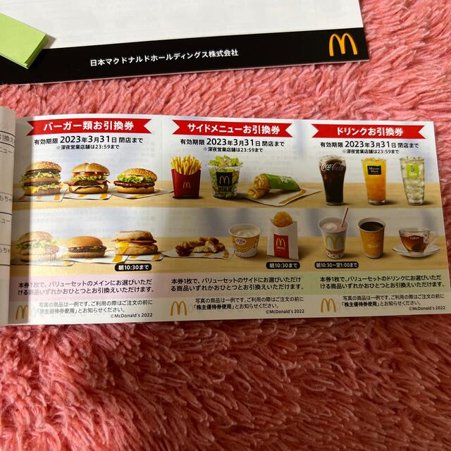 マクドナルド 株主優待券 1冊6シート分×2＝2冊12シート | www