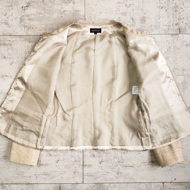 新品】高級 LANVIN ランバン ツイードジャケット サイズ38