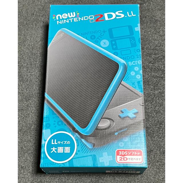 NEW ニンテンドー 2DS LL ブラック×ターコイズ・ポーチ・フィルム付き