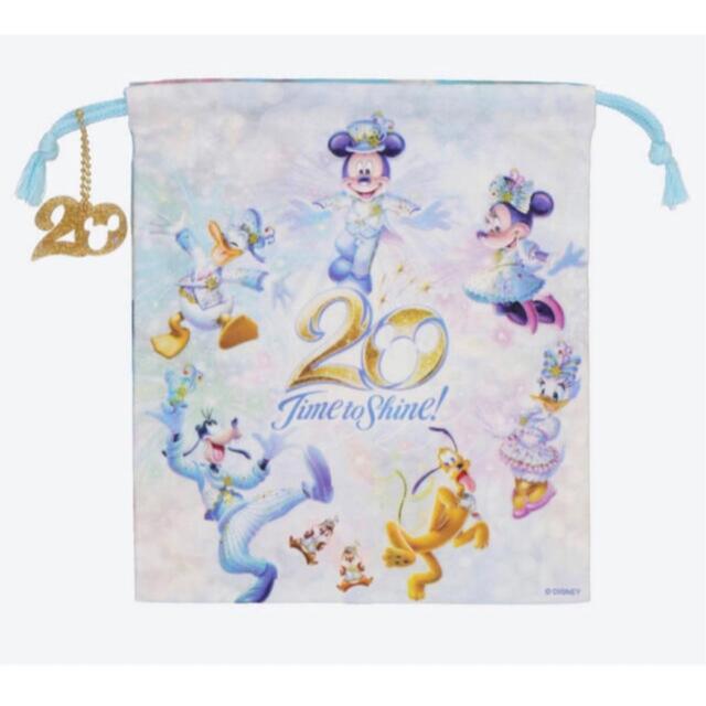 Disney(ディズニー)のディズニーシー20周年巾着 エンタメ/ホビーのおもちゃ/ぬいぐるみ(キャラクターグッズ)の商品写真