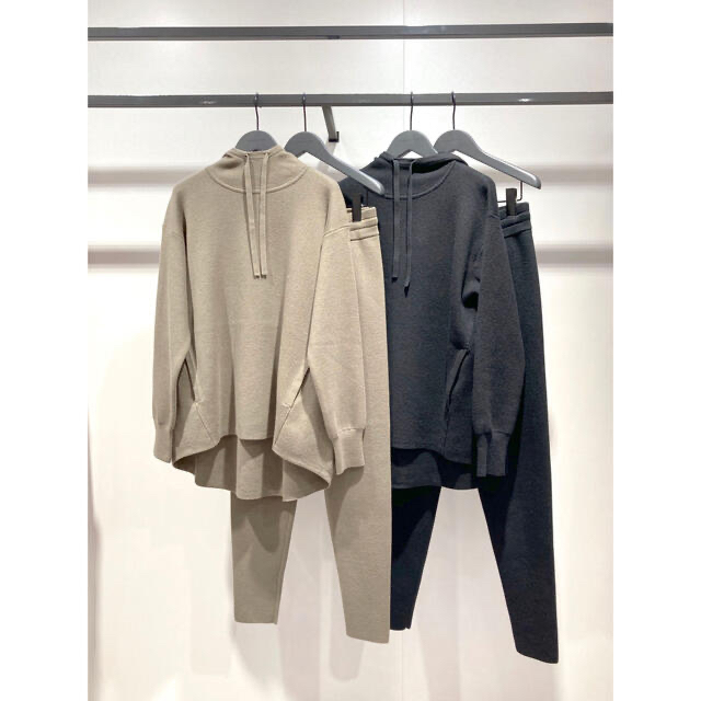 theory luxe 22SS コットンカシミヤ ニットセットアップ カーキ