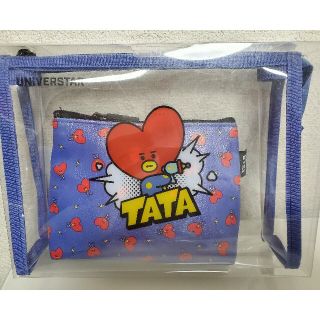 ビーティーイシビル(BT21)のBT21 ポーチ TATA バッグインバッグ テヒョン(キャラクターグッズ)