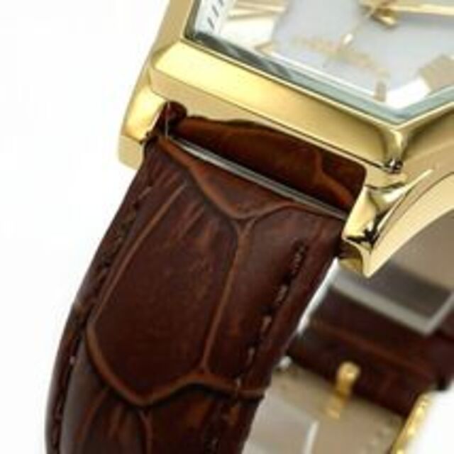 トノー型4石天然ダイヤモンド付きホワイトゴールドメンズ電波ソーラー腕時計 メンズの時計(腕時計(アナログ))の商品写真