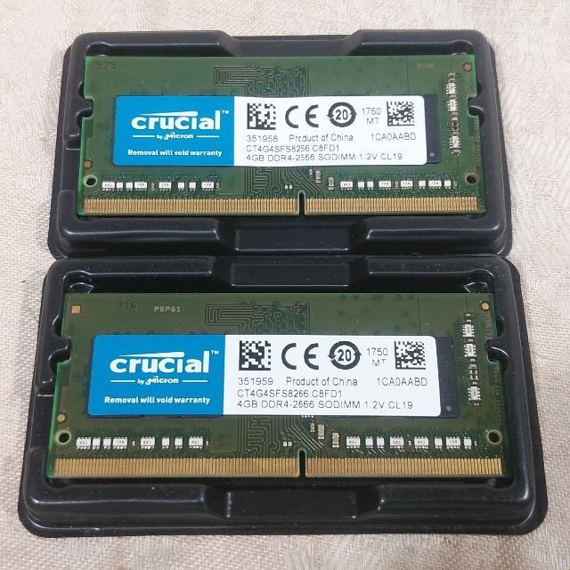 新品crucial 8GB(4GB×2) PC4-21300 SoDIMM 1