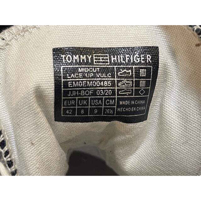 TOMMY HILFIGER(トミーヒルフィガー)の【たきちゃん様専用】Tommy Jeans キャンバスハイカット　トミヒルフィガ メンズの靴/シューズ(スニーカー)の商品写真