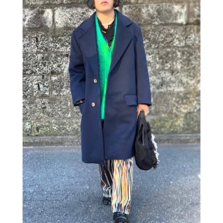 【MARNI】Wool-Melton Chesterfield coat