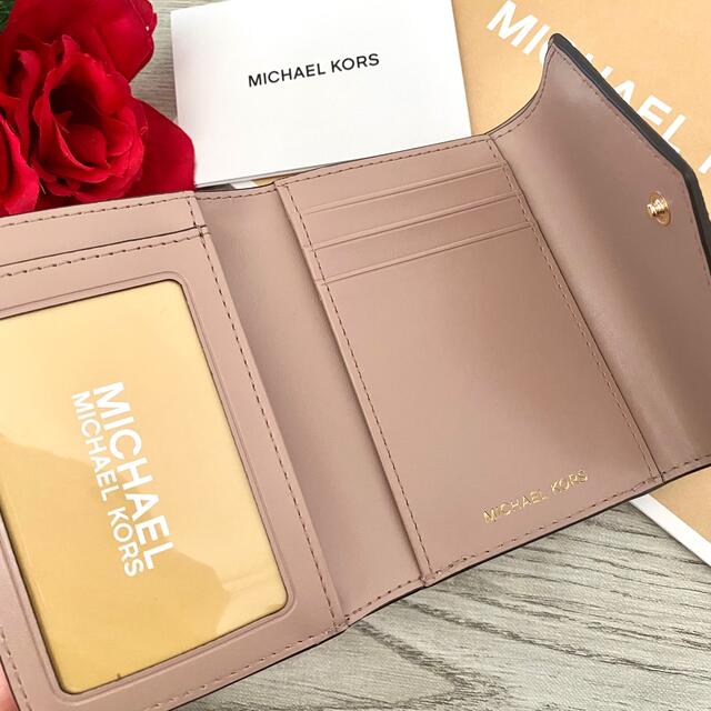 Michael Kors(マイケルコース)の新品☆MICHAEL KORS ゴールド シグネチャー レザー 折り財布 レディースのファッション小物(財布)の商品写真