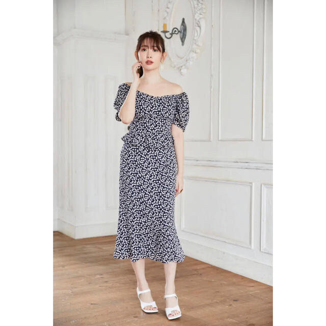 herlipto Cherry Pattern Two Piece nevy M