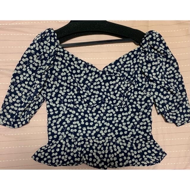 herlipto Cherry Pattern Two Piece nevy M 新品