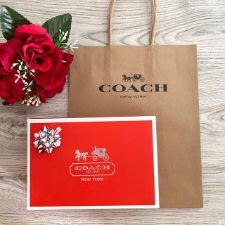 コーチ(COACH)の新品☆COACH ショップ袋 ギフトBOX 箱 リボン(ショップ袋)