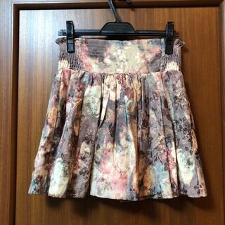 新品 海外の豪華なカーテンのような花柄のフレアミニスカート(ミニスカート)