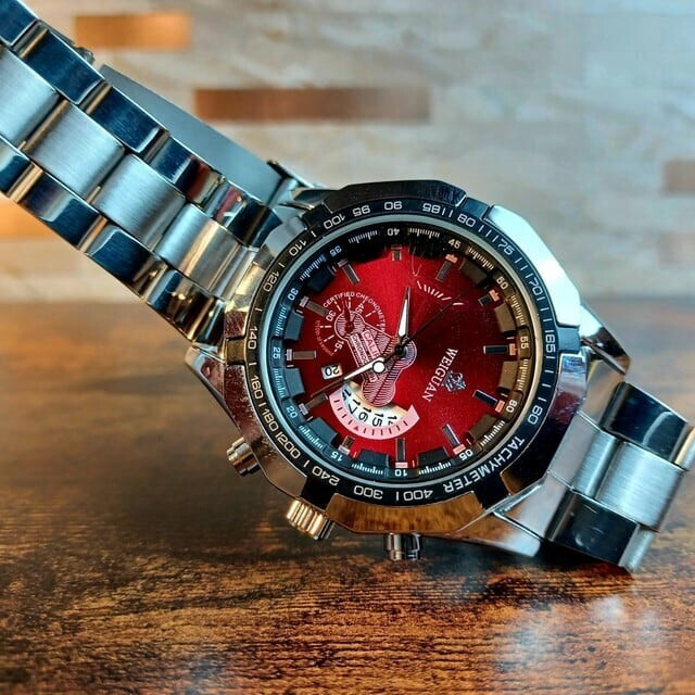 新品 クロノグラフ デユアル WEIGUAN 腕時計メンズ ラグジュアリーステンの通販 by N's shop｜ラクマ