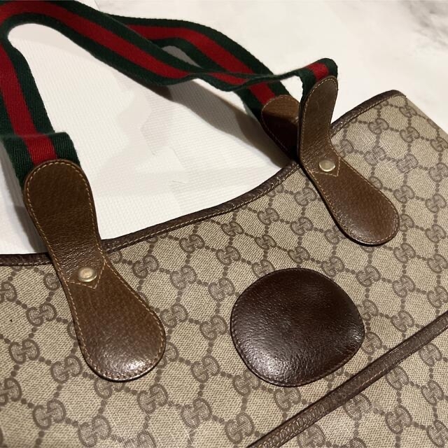 Gucci(グッチ)のオールドグッチ GGシェリーライントートバック/肩掛け レディースのバッグ(トートバッグ)の商品写真