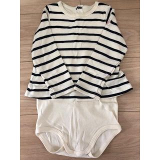 プチバトー(PETIT BATEAU)のプチバトー　ロンパース  (18m/81cm)(ロンパース)