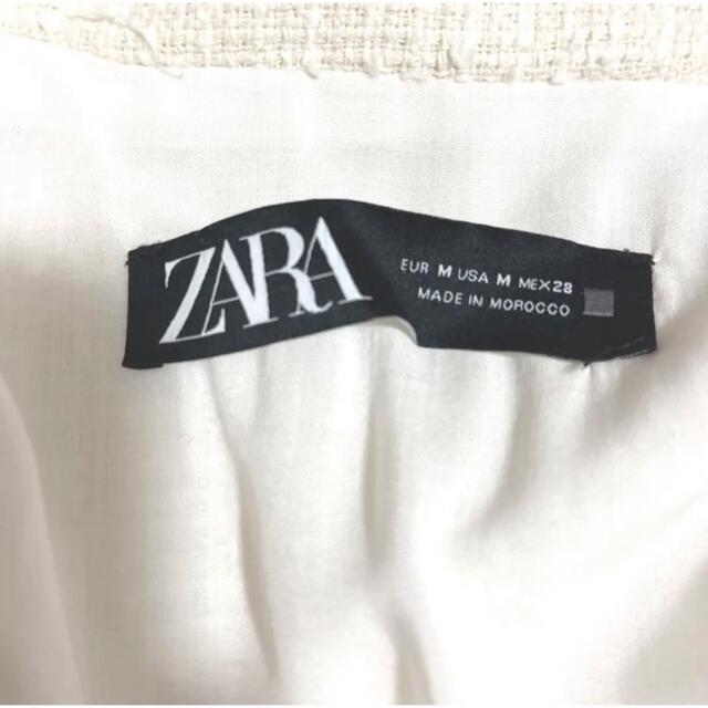 ZARA(ザラ)のZARA ダメージトリムテクスチャージャケット ツイード レディースのジャケット/アウター(ノーカラージャケット)の商品写真