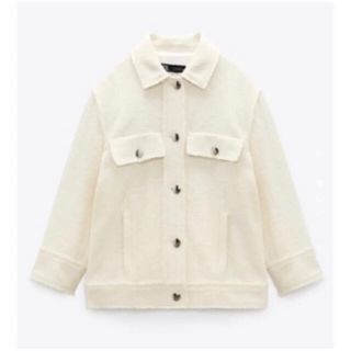 ザラ(ZARA)のZARA ダメージトリムテクスチャージャケット ツイード(ノーカラージャケット)