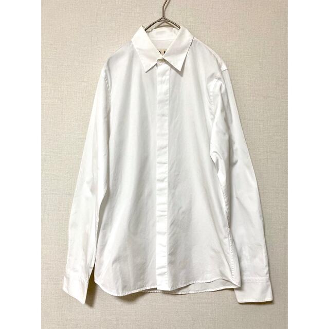 マルニ　marni 長袖　シャツ　レギュラーカラー　メンズ　ホワイト　白　46