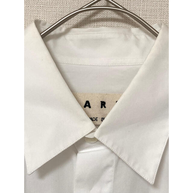 マルニ marni 長袖 シャツ レギュラーカラー メンズ ホワイト 白 マルニ marni 長袖 シャツ レギュラーカラー メンズ ホワイト 白
