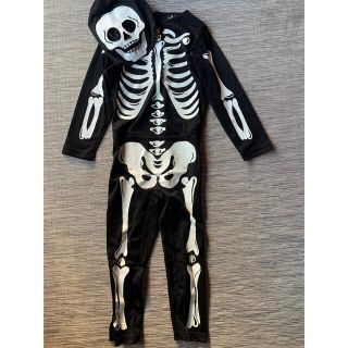 エイチアンドエム(H&M)のハロウィン衣装　スケルトン　110/116(衣装)