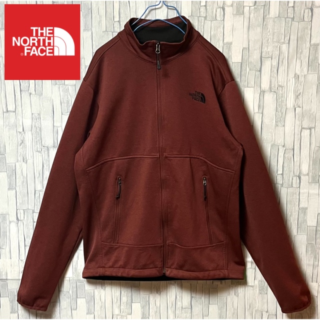 THE NORTH FACE(ザノースフェイス)のノースフェイス フリース ブラウン えんじ色　刺繍ロゴ 状態良好　ジャケット メンズのジャケット/アウター(ブルゾン)の商品写真