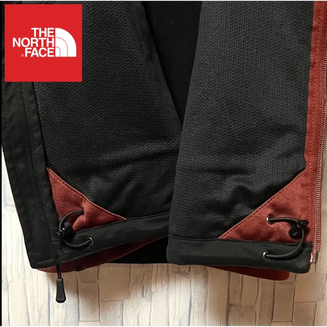 THE NORTH FACE(ザノースフェイス)のノースフェイス フリース ブラウン えんじ色　刺繍ロゴ 状態良好　ジャケット メンズのジャケット/アウター(ブルゾン)の商品写真