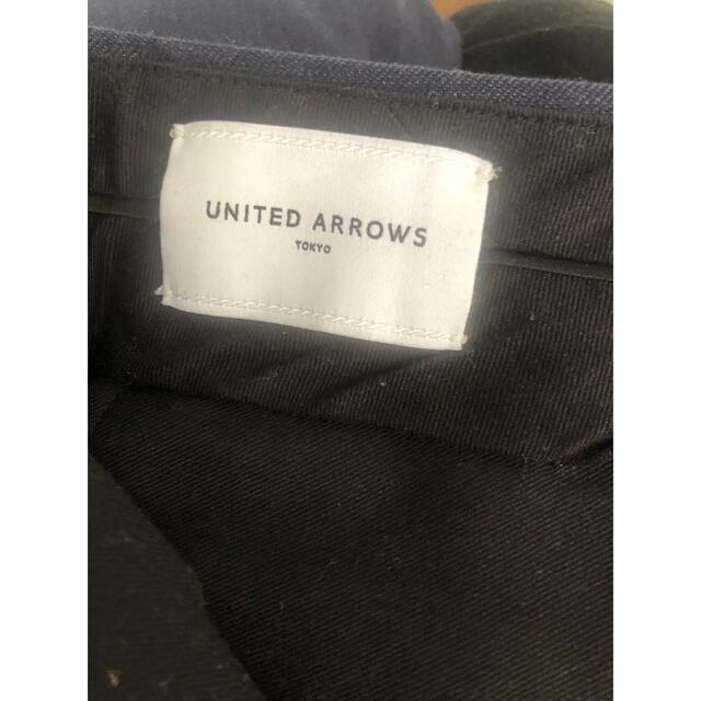 UNITED ARROWS(ユナイテッドアローズ)のアローズ　リネン混　パンツ　ネイビー レディースのパンツ(カジュアルパンツ)の商品写真