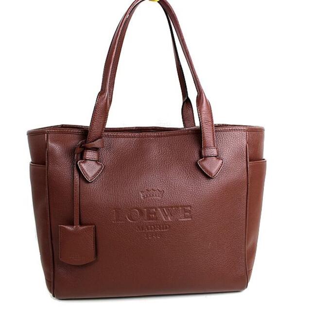 新品 】 LOEWE - 【中 ロエベ トートバッグ ハンドバッグ ブラウン 茶