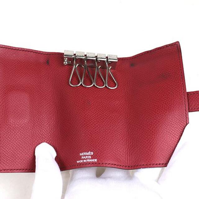 エルメス 4連キーケース ベアン HERMES 赤 レッド q197 【中古】