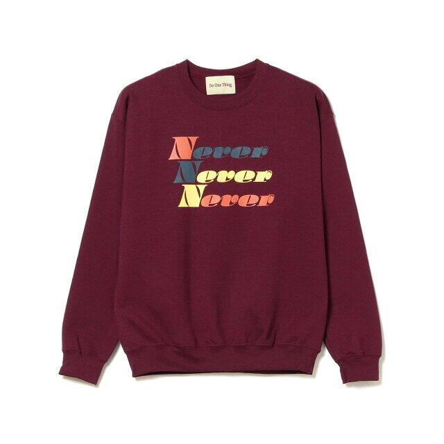 BEAMS T(ビームスティー)の【BURGUNDY】【S】Do One Thing / NEVER CREW SWEAT その他のその他(その他)の商品写真