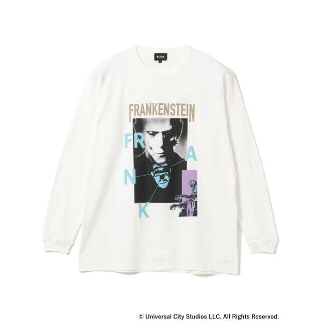 【WHITE】BEAMS / FRANKENSTEIN ロングスリーブ Tシャツ
