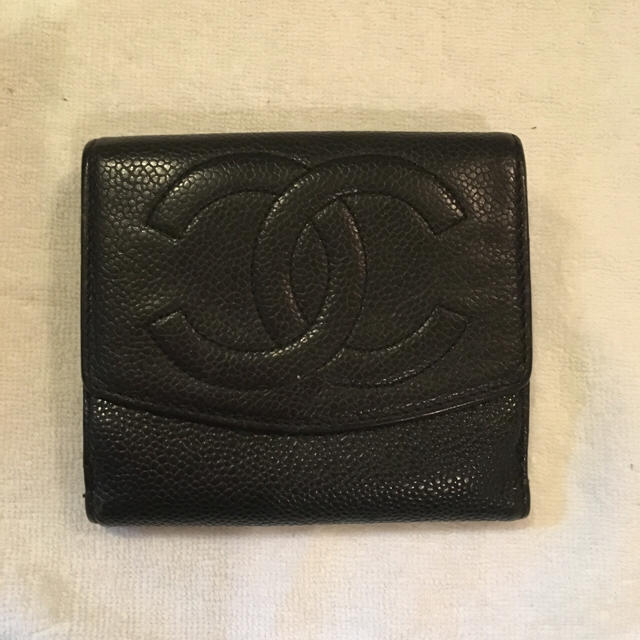 CHANEL(シャネル)の正規品 シャネル  キャビアスキンWホック財布 レディースのファッション小物(財布)の商品写真