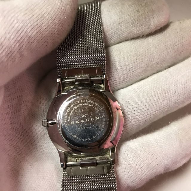 スカーゲン　メンズ腕時計　中古稼働品